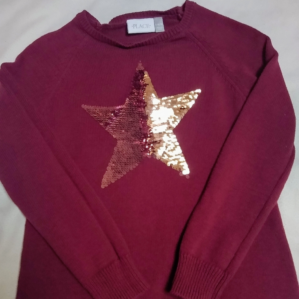 Children's Place Girls Flip Sequin Sweater Dress